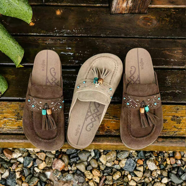 波西米亚风穆勒鞋（勃肯款）